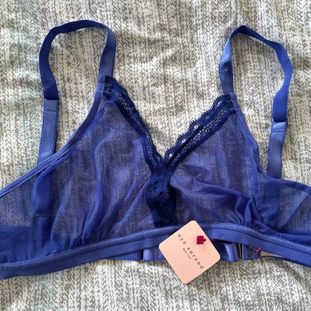 Uye Surana Ultramarine Sheerly Mesh Bralette 2X/3X